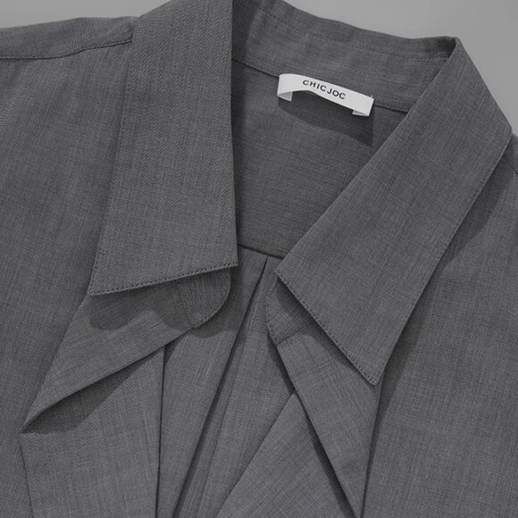 CHICJOC ultra-high-density thick SUPIMA cottondeep V-neck paper-cutting shirt 38 - Picture 8 of 9